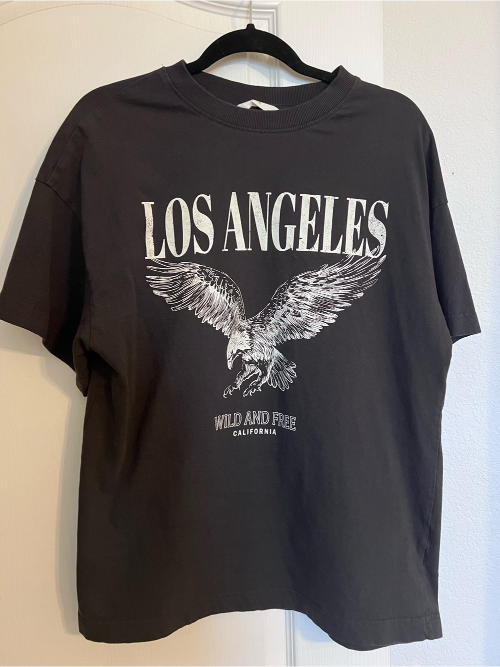 H&M Black Los Angeles Eagle Oversized Graphic Tee - Women’s